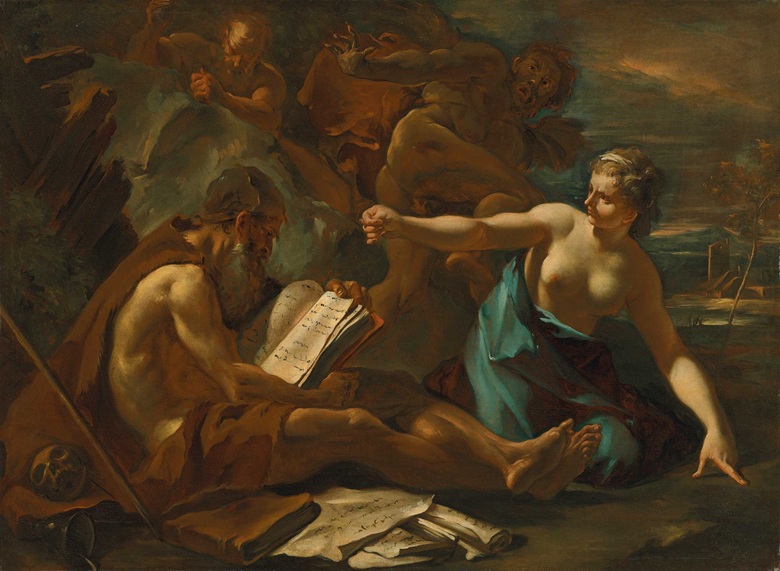 Sebastiano Ricci (1659-1734), The Temptation of Saint Anthony. Oil on canvas, 36½ x 50 in (92.7 x 126.8 cm). Estimate £25,000-35,000. Offered in Discovering Old Masters The Legacy of Piero Corsini, 23 September-7 October 2020, Online